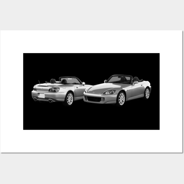 S2000 BLACKWHITE Wall Art by CharlieCreator